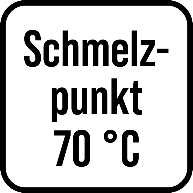 Schmelzpunkt 70&deg;C