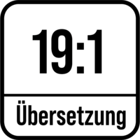 Transmission ratio 19:1
