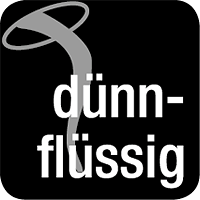 Material dünnflüssig eingestellt