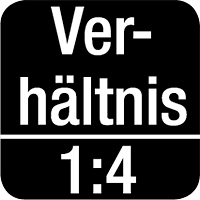 Verhältnis 1:4