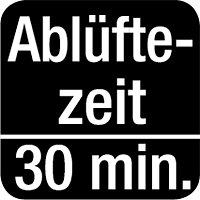 Durée d’évaporation 30 min.