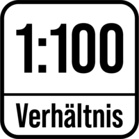 Ratio système 1:100