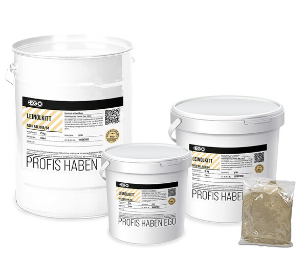 Mastic pour   fen&ecirc;tres &agrave; base d'huile de lin