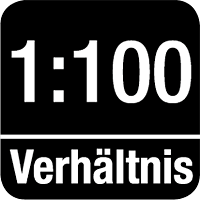 Ratio système 1:100