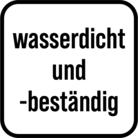 Wasserdicht und wasserbest&auml;ndig