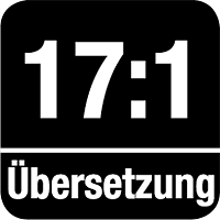 Transmission ratio 17:1